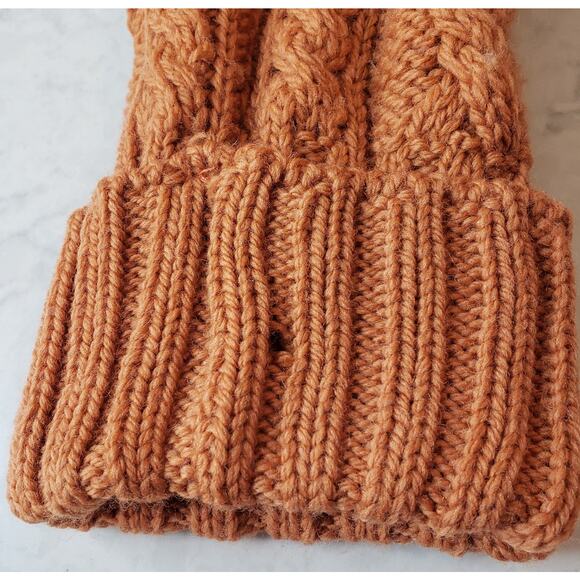 INIS CRAFTS Merino Wool Cable Knit Cardigan Full Zip Ireland Women's Large *Flaw - Picture 14 of 16